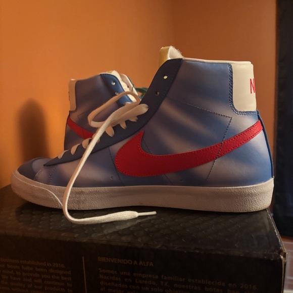 Nike Other - Nike Blue and Red High-Top Sneakers